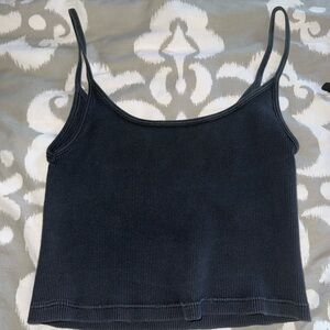 Brandy Melville Black Crop Camisole Top